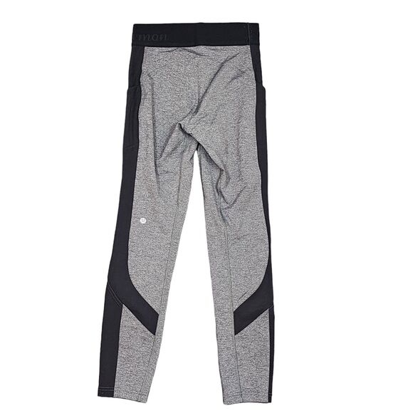Lululemon Box It Out Tight Heathered Black Size 6 - Picture 3 of 11